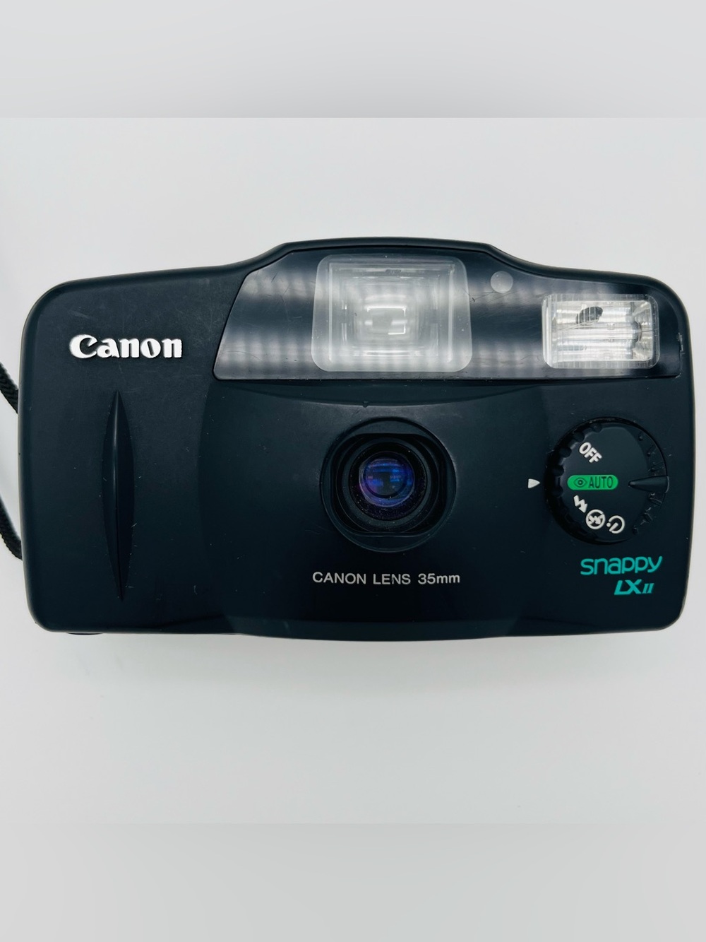 Canon Snappy LX II 35mm Point & Shoot Film Camera Vintage Built in Flash. Tested